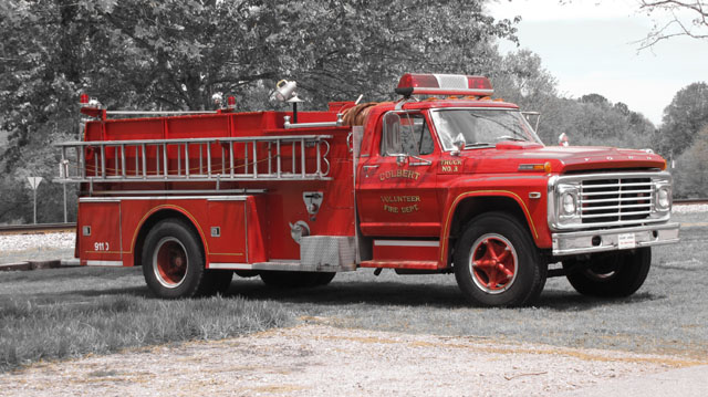 One of Colbert's older fire trucks.  The Colbert Fire Department was organized in 1968 and serves as a volunteer fire department.  Fire Chief Tim Wyatt and approximately 26 volunteer firemen serve in and around our city.  
